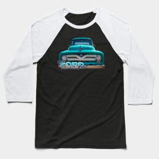 1955 Ford F100 Pickup Truck Baseball T-Shirt